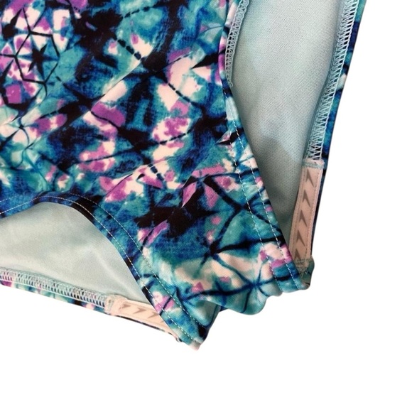 4/$25 Speedo Girls No Wedgie Worries One Piece Swimsuit Size Medium Blue Purple - Picture 4 of 7